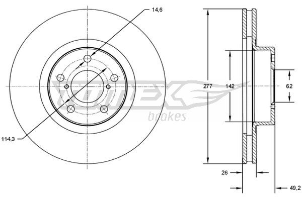 TOMEX Brakes Bremsscheibe